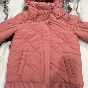 Abercrombie & Fitch Quilted Pink Puffer Jacket